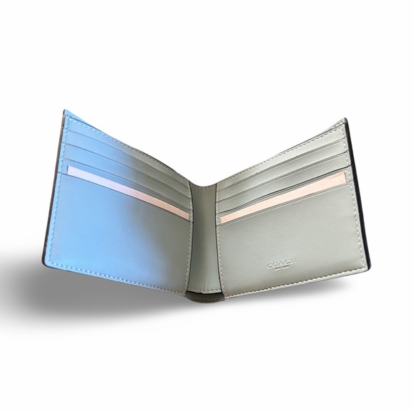 NWOT Coach Slim Billfold Wallet In Signature Canvas - Picture 4 of 6